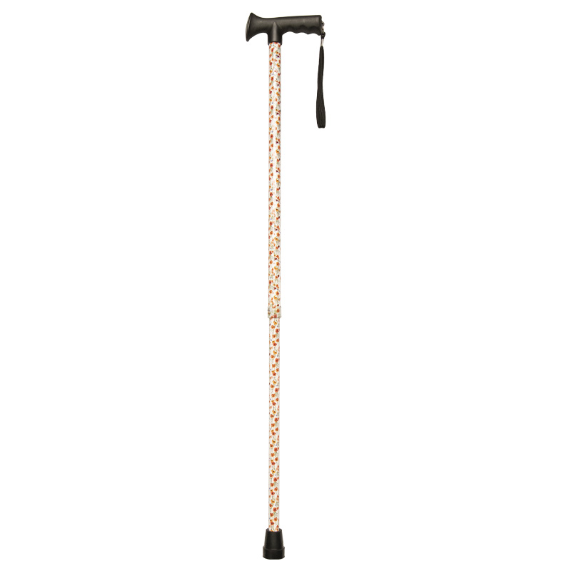 Ziggy Poppies Height-Adjustable Walking Stick with Gel Crutch Handle