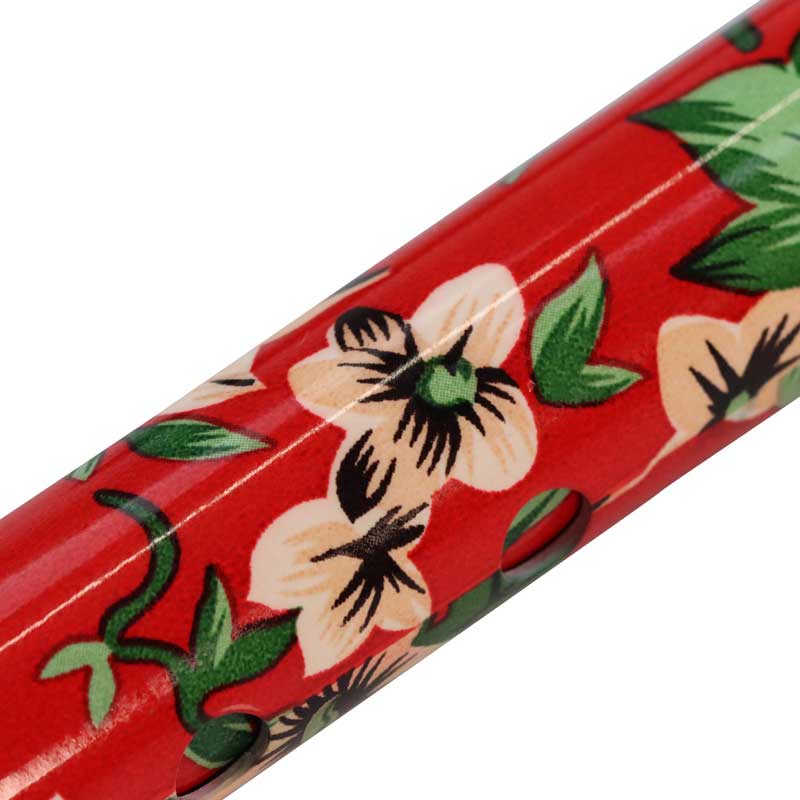 Poppy-Pattern Short Walking Stick - WalkingSticks.co.uk