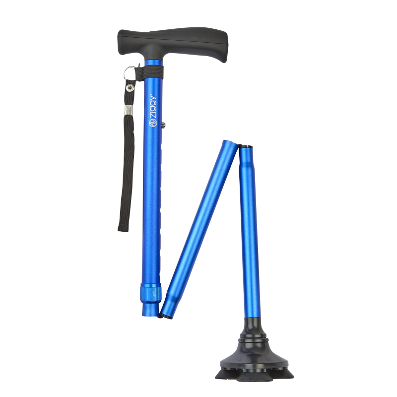 Ziggy Tribase Folding Walking Stick (Blue)