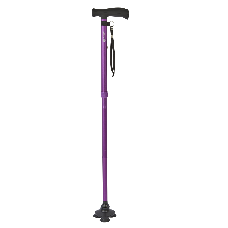 Ziggy Tribase Folding Walking Stick (Purple)