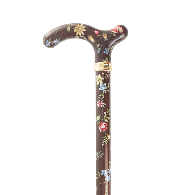 Slimline Extending Burgundy Floral Chelsea Cane