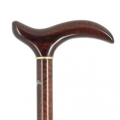 Snakewood Cane with Fritz Handle and Brass Collar