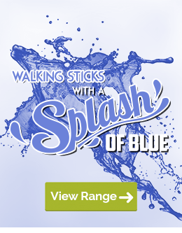 Walking Sticks with a Splash of Blue Colour