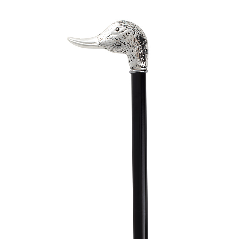 Silver-Plated Duck Cane