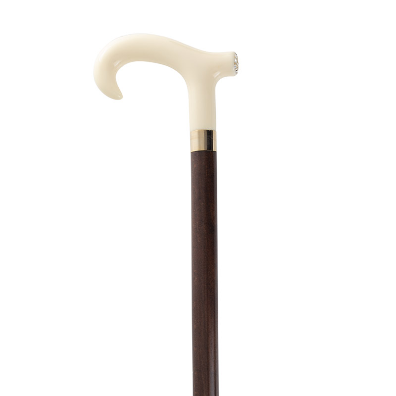 Ladies' Imitation Ivory Cane with Swarovski Elements